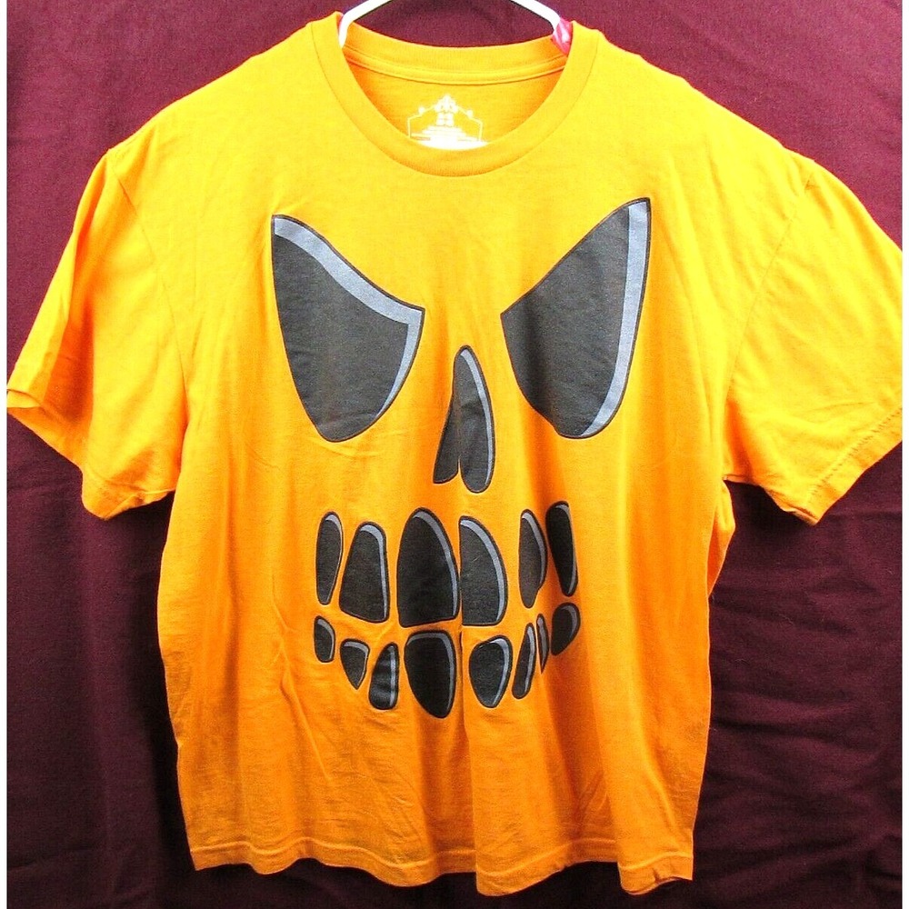 Halloween Pumkins Face Jack O Lantern Skull Boo T Shirt Size XL